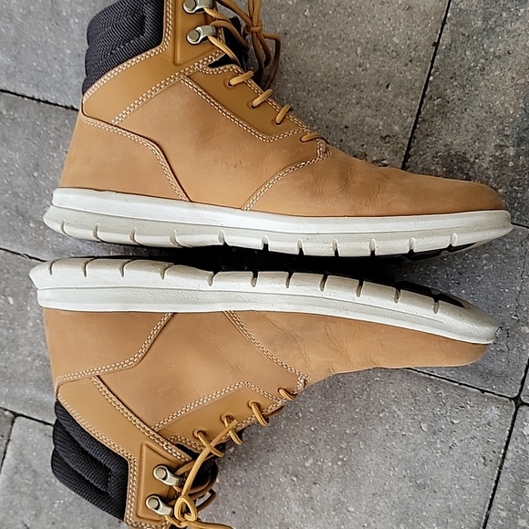 Timberland Graydon Sneaker Lace-up Boot Wheat Nubuck Sz 9 - Picture 6 of 9